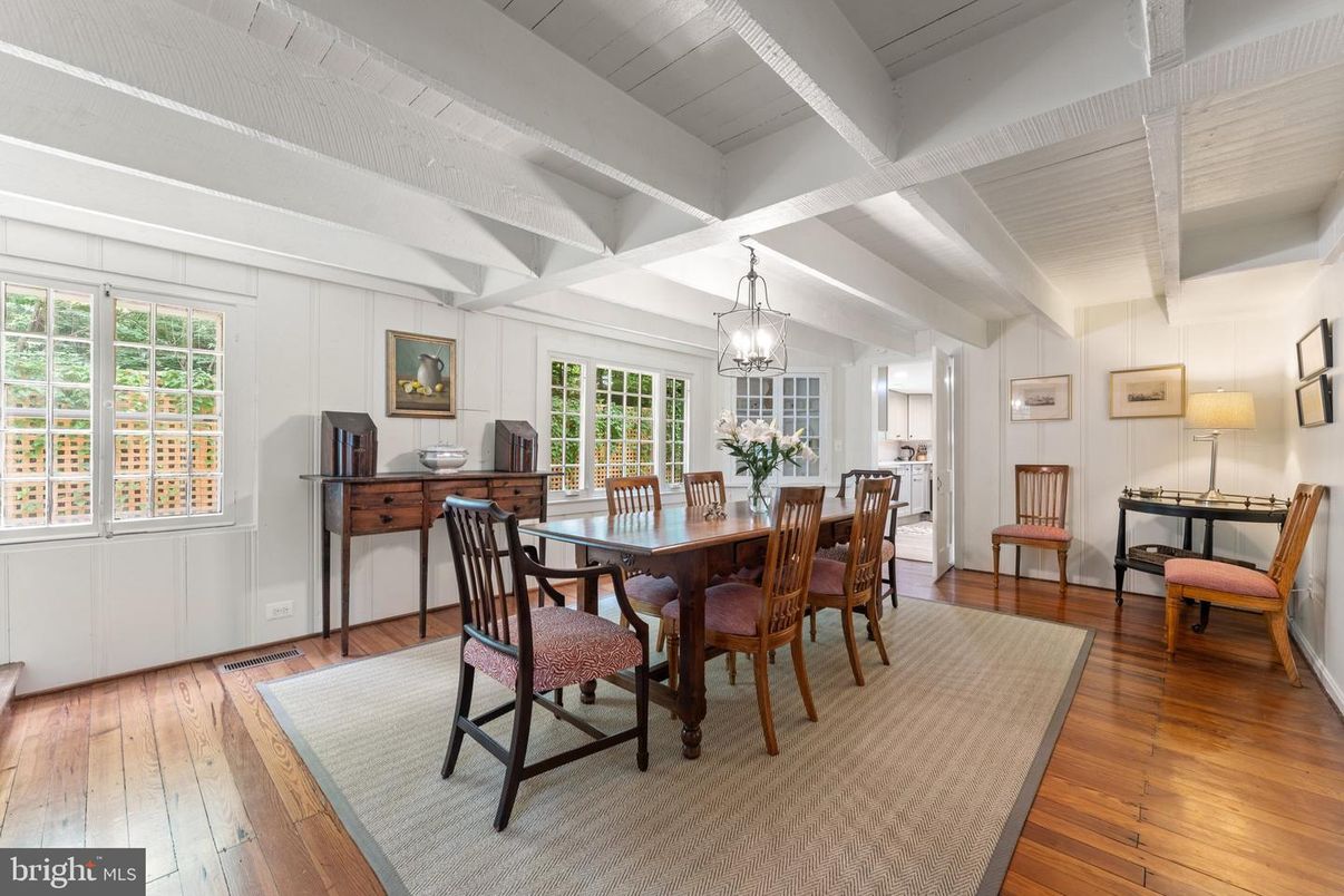 Chandelier, Dining room, Interior, Wood Texture Flooring