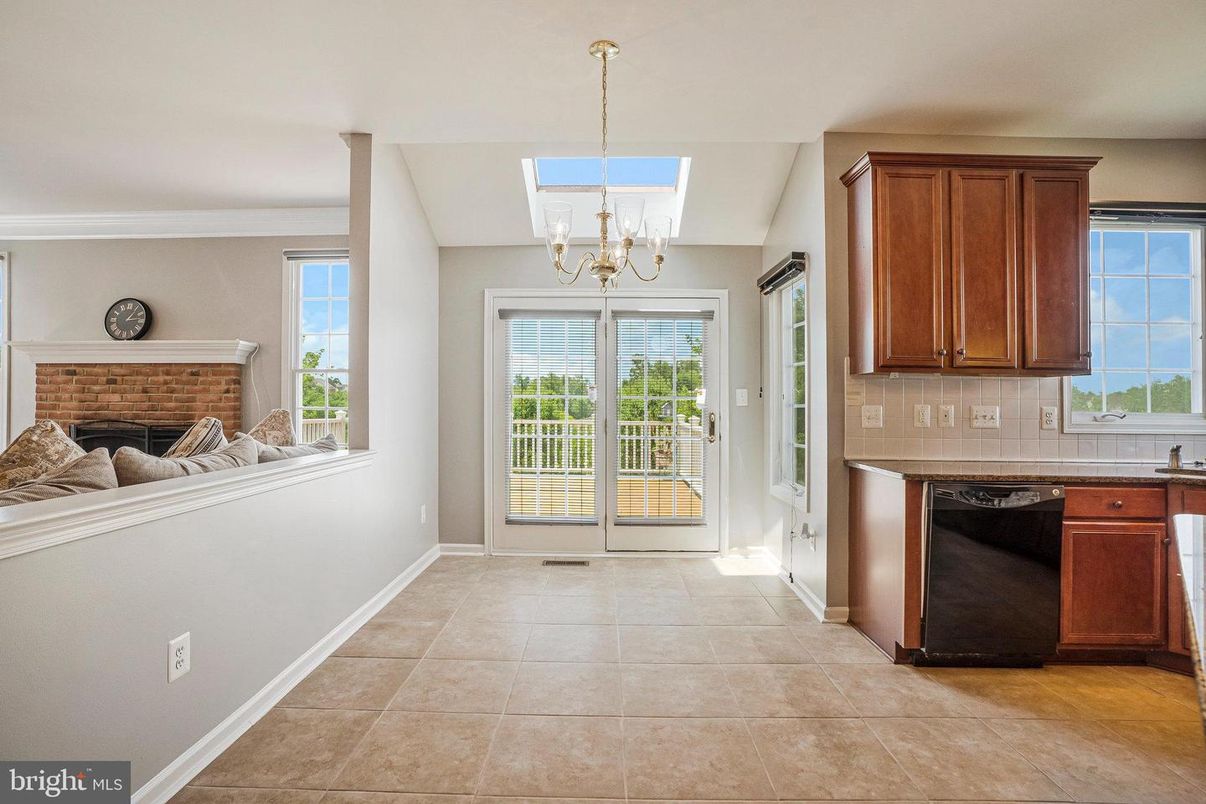 Chandelier, Fireplace, Interior, Kitchen