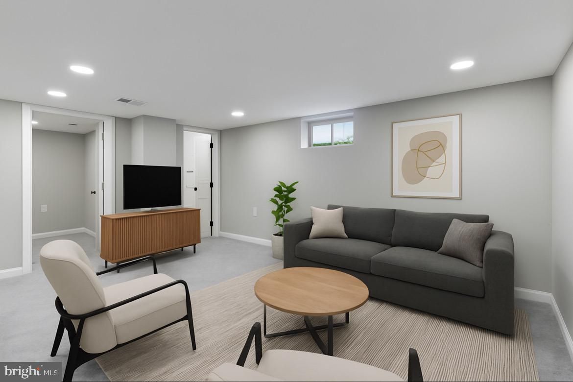 Interior, Living room, Recessed Lighting