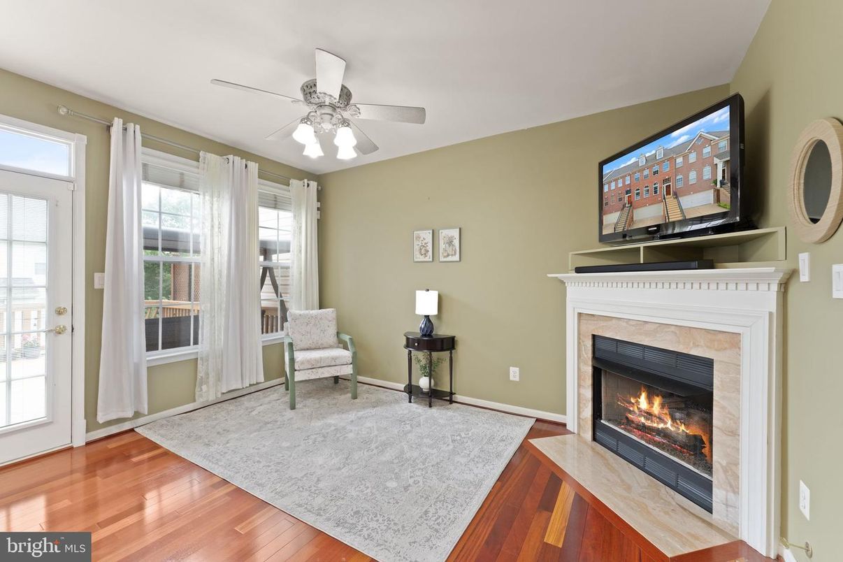 Fireplace, Interior, Wood Texture Flooring