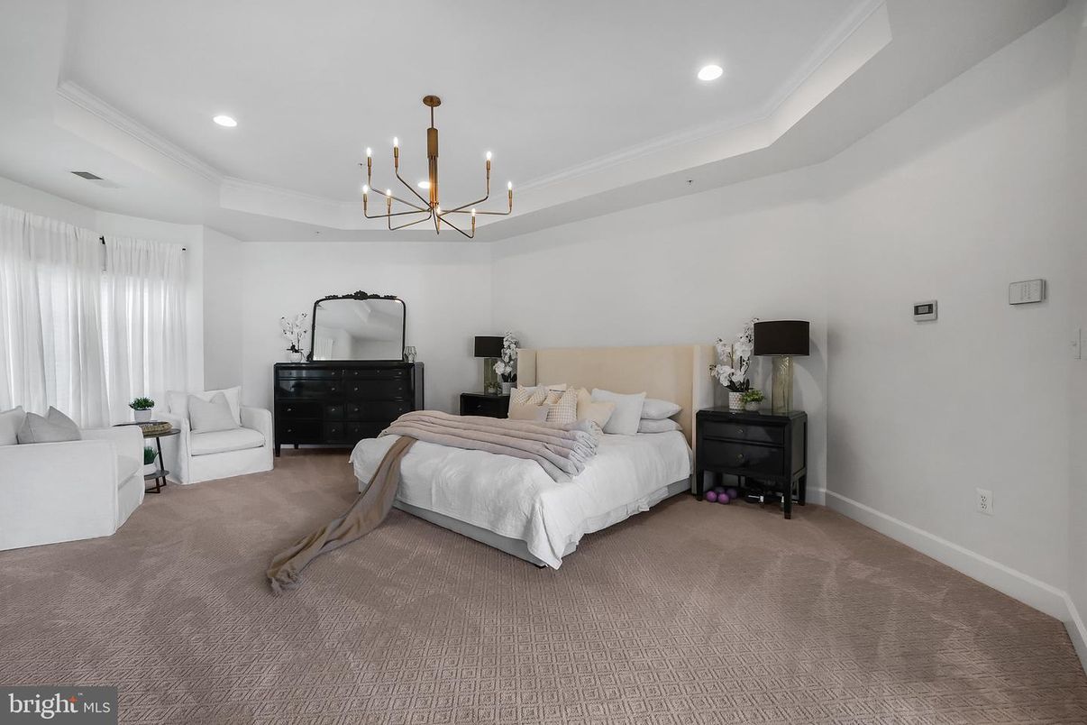Bedroom, Interior, Pendant Lights, Recessed Lighting