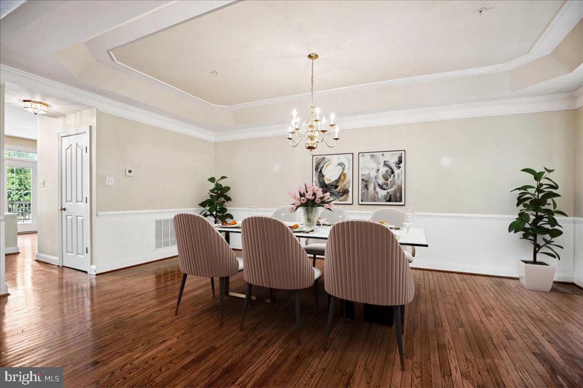 Chandelier, Dining room, Interior, Wood Texture Flooring