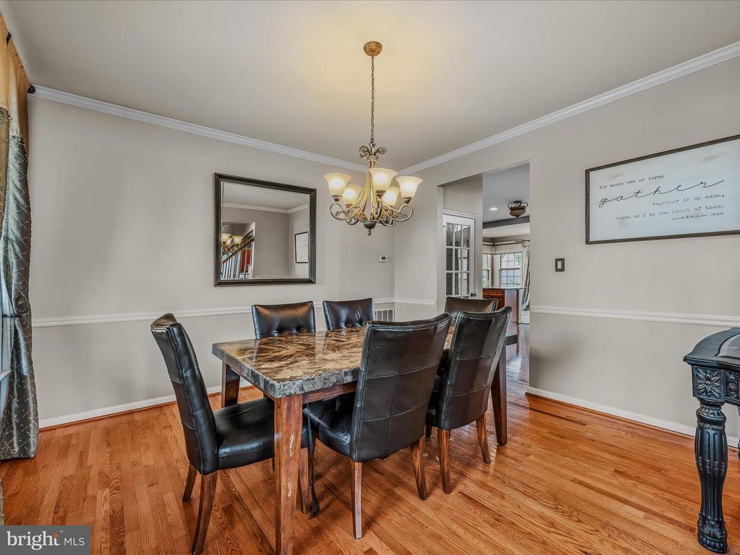 Chandelier, Dining room, Interior, Wood Texture Flooring