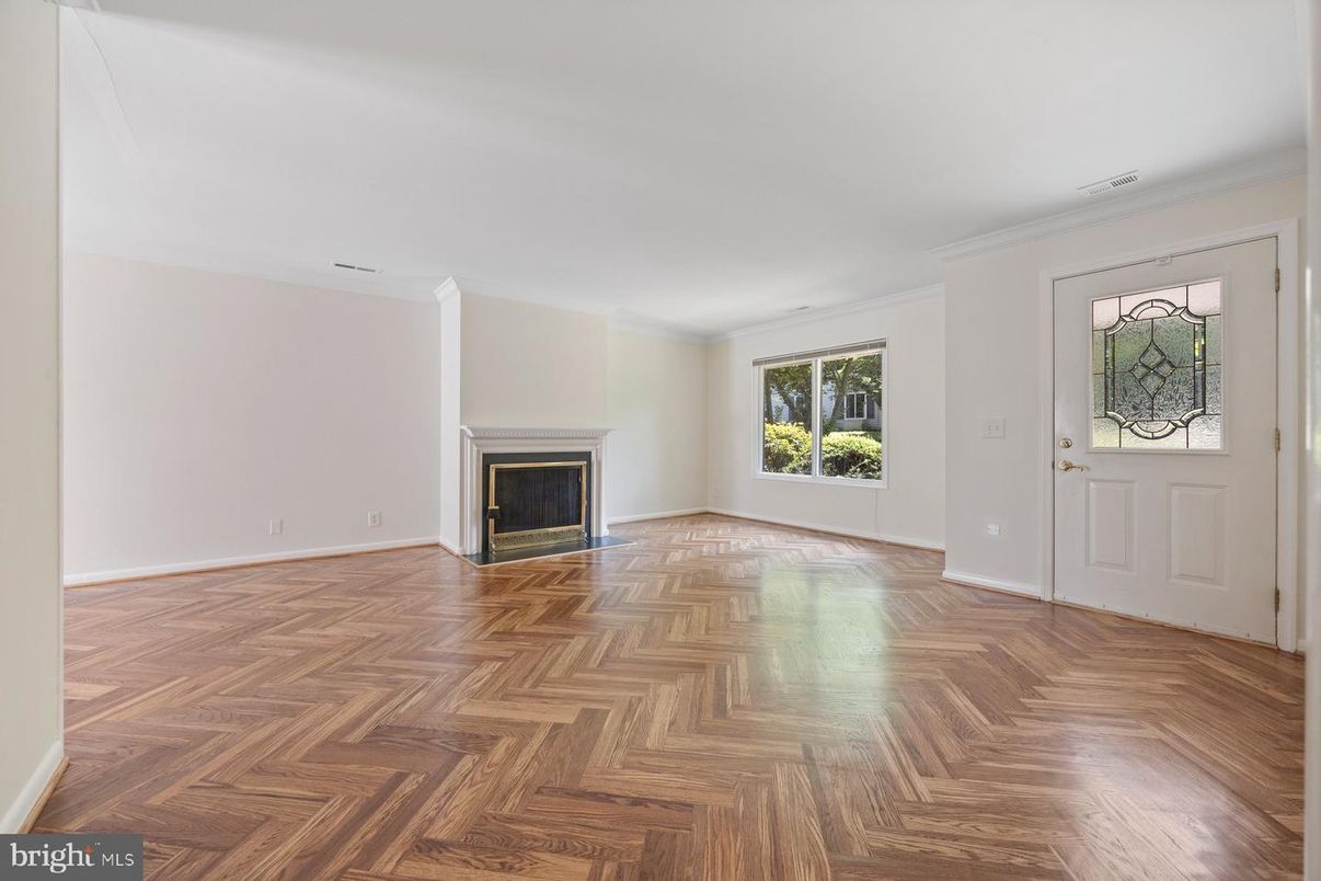 Empty room, Fireplace, Interior, Wood Texture Flooring