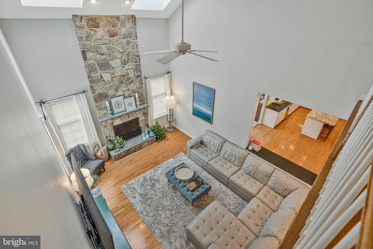 Fireplace, Interior, Living room, Stone Walls, Wood Texture Flooring