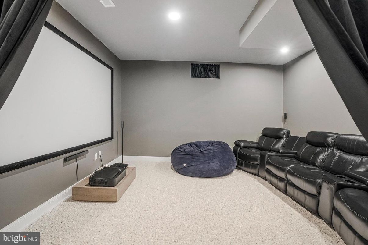 Home Theatre Room, Interior, Projection Screen, Recessed Lighting, Theatre Room