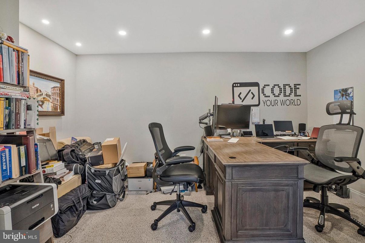 Home Office, Interior, Recessed Lighting