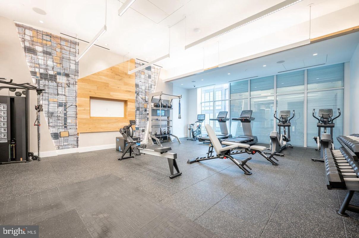 Fitness Equipment, Interior, Recessed Lighting, Wooden Walls