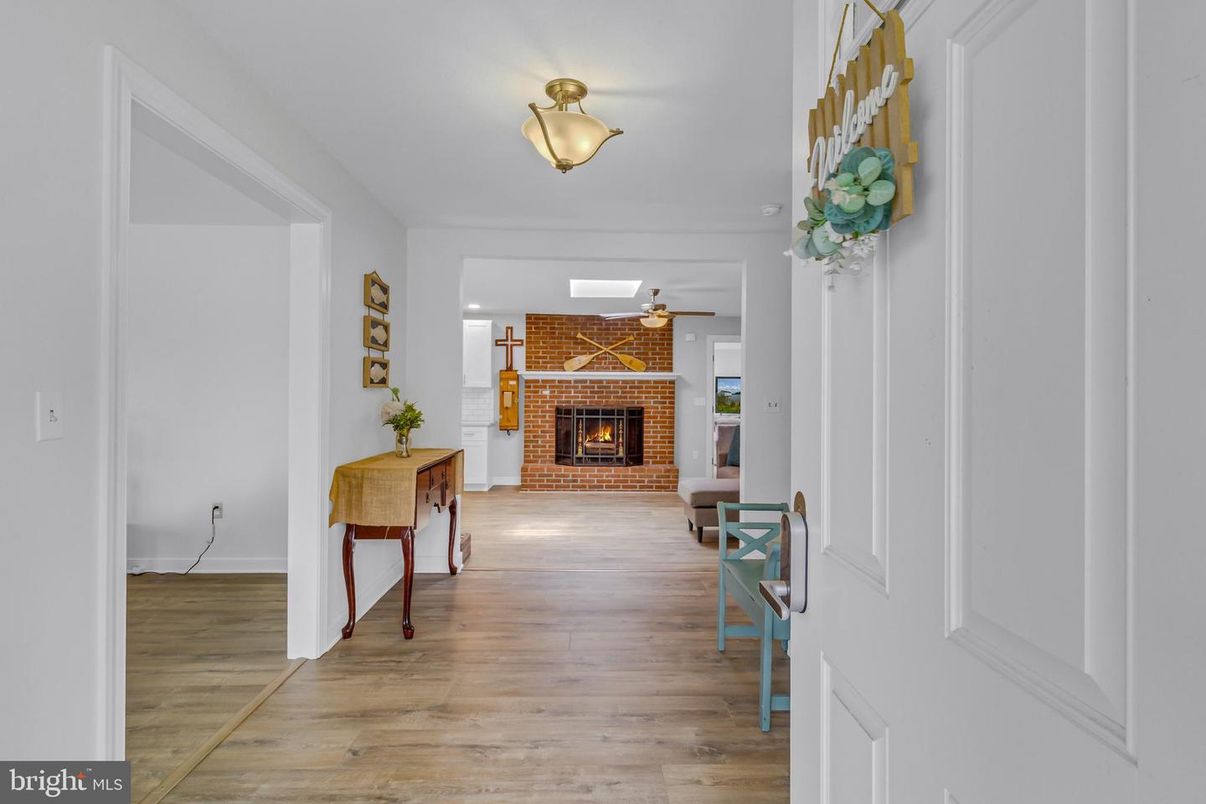 Fireplace, Interior, Wood Texture Flooring