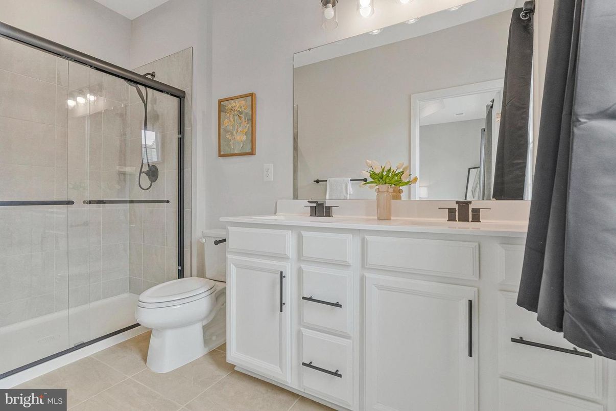 Bathroom, Dual Sink Vanities, Glass Shower, Interior