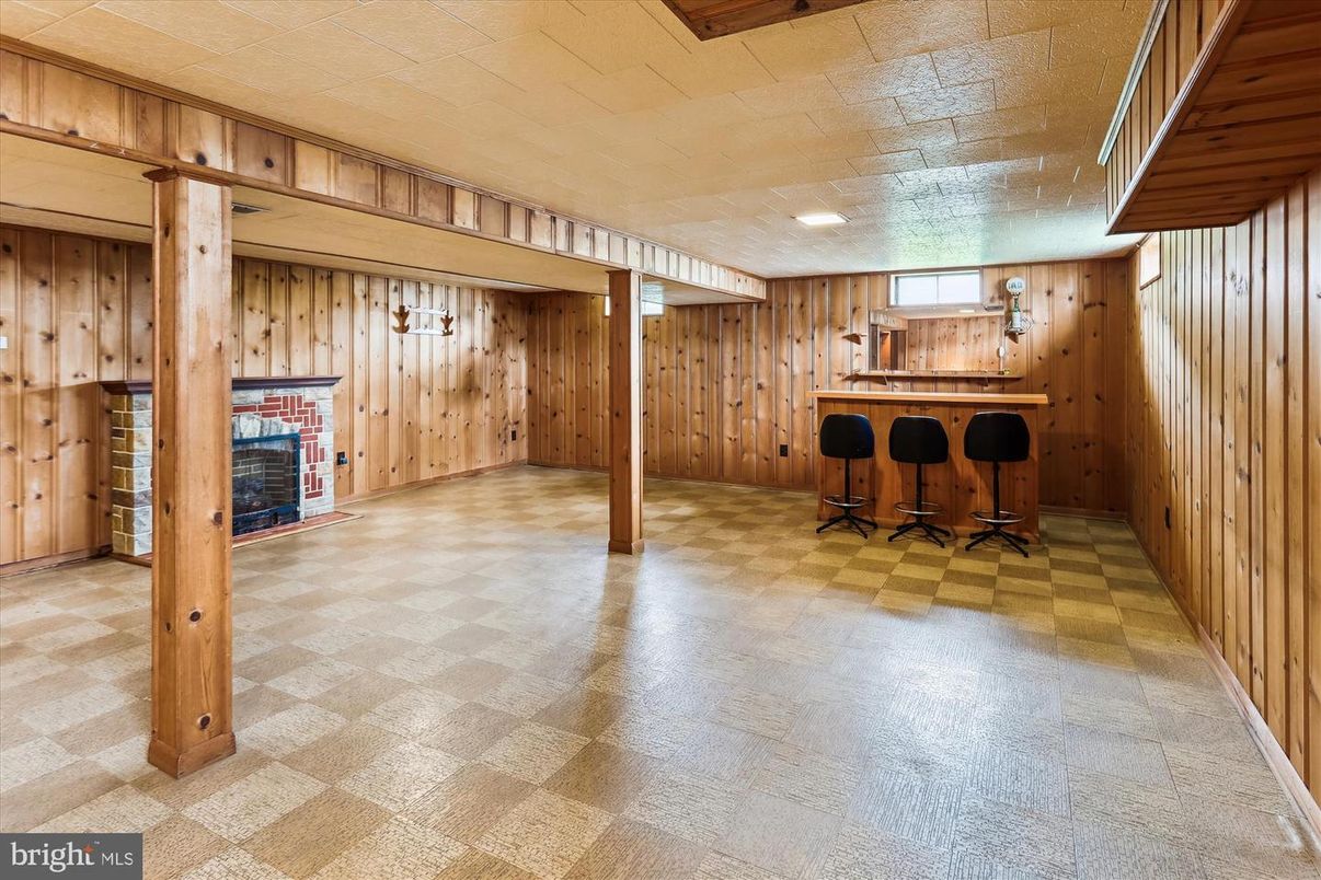 Fireplace, Interior, Recessed Lighting, Wooden Walls