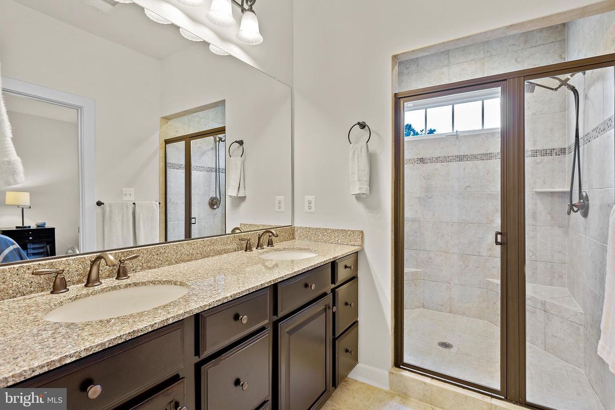 Bathroom, Dual Sink Vanities, Glass Shower, Interior