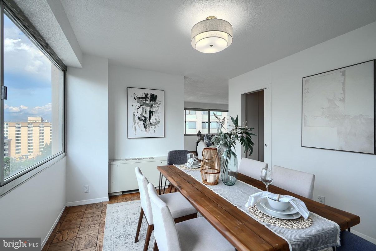 Dining room, Interior, Wood Texture Flooring