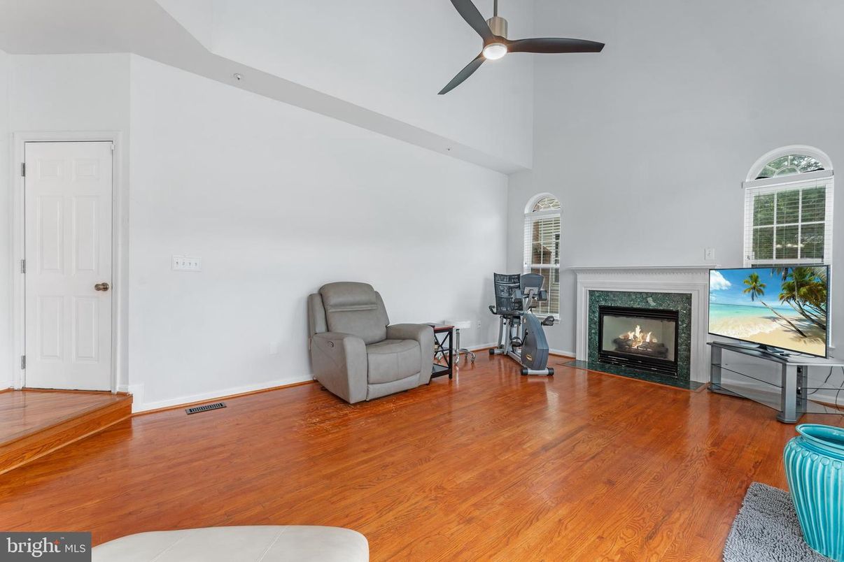 Fireplace, Interior, Wood Texture Flooring