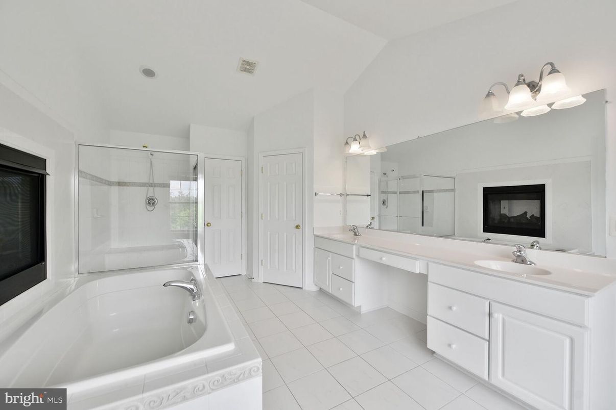 Bathroom, Dual Sink Vanities, Glass Shower, Interior