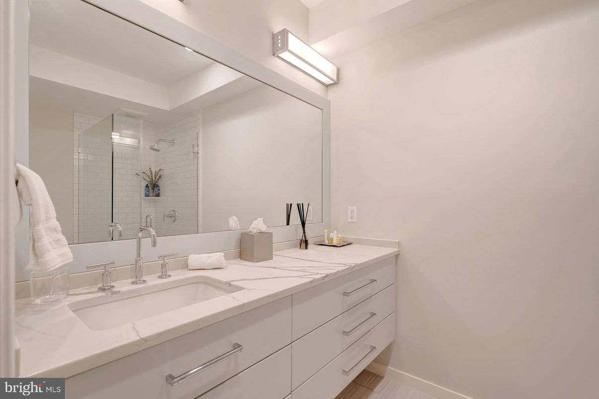 Bathroom, Dual Sink Vanities, Glass Shower, Interior