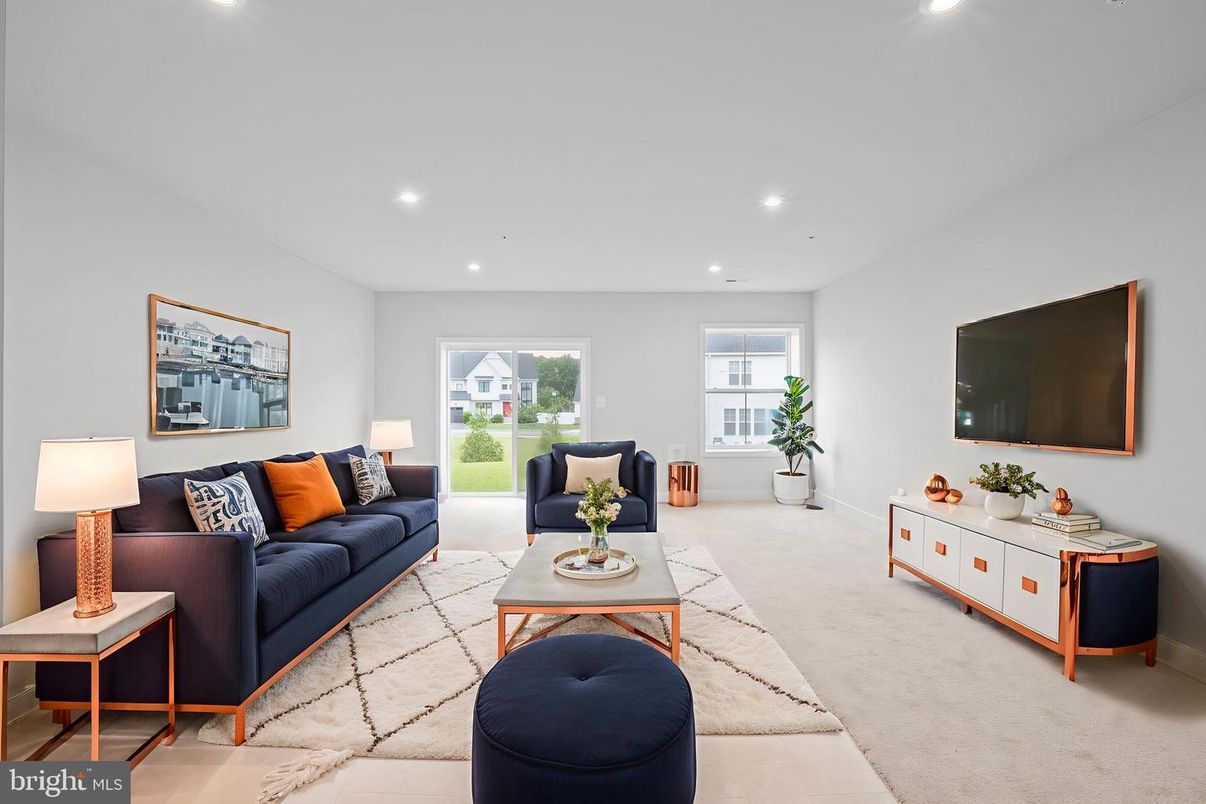 Interior, Living room, Recessed Lighting