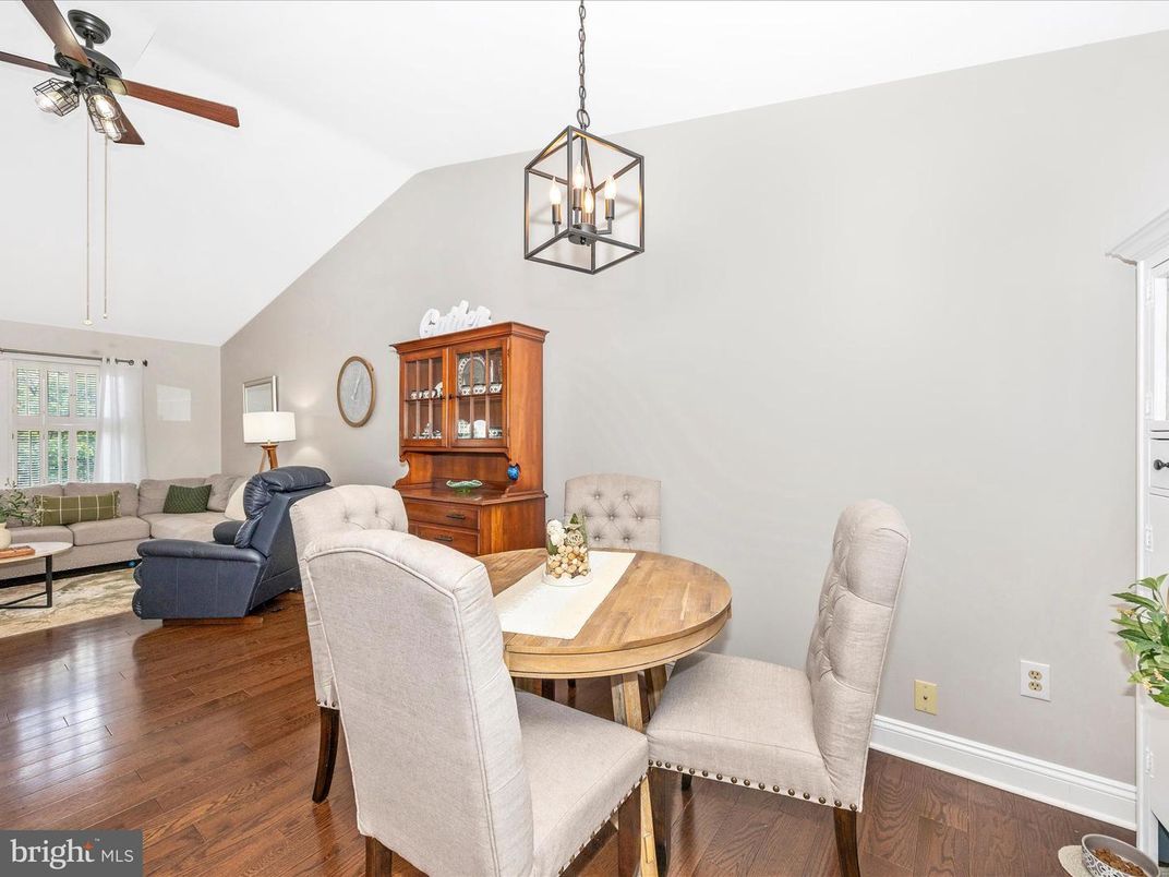 Dining room, Interior, Living room, Pendant Lights, Wood Texture Flooring
