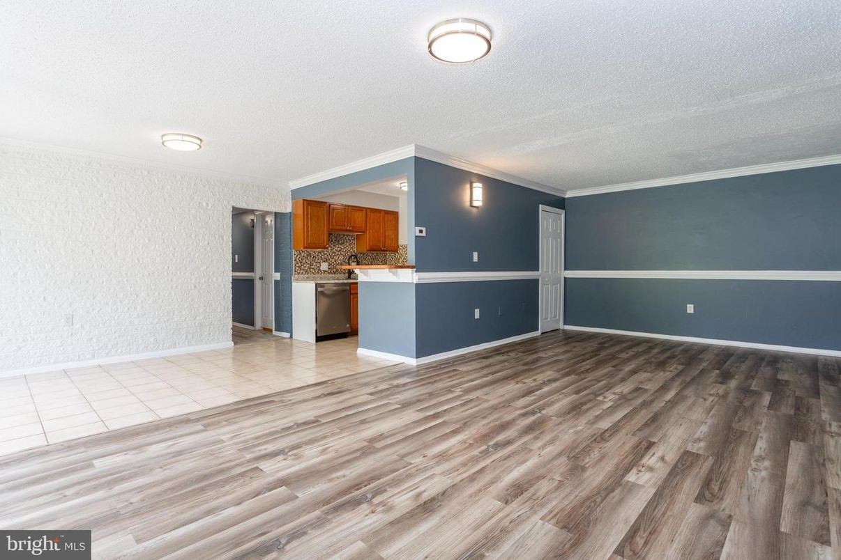 Empty room, Interior, Kitchen, Wood Texture Flooring
