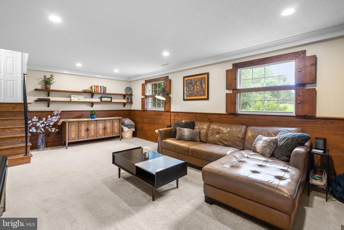 Interior, Living room, Recessed Lighting, Wooden Walls