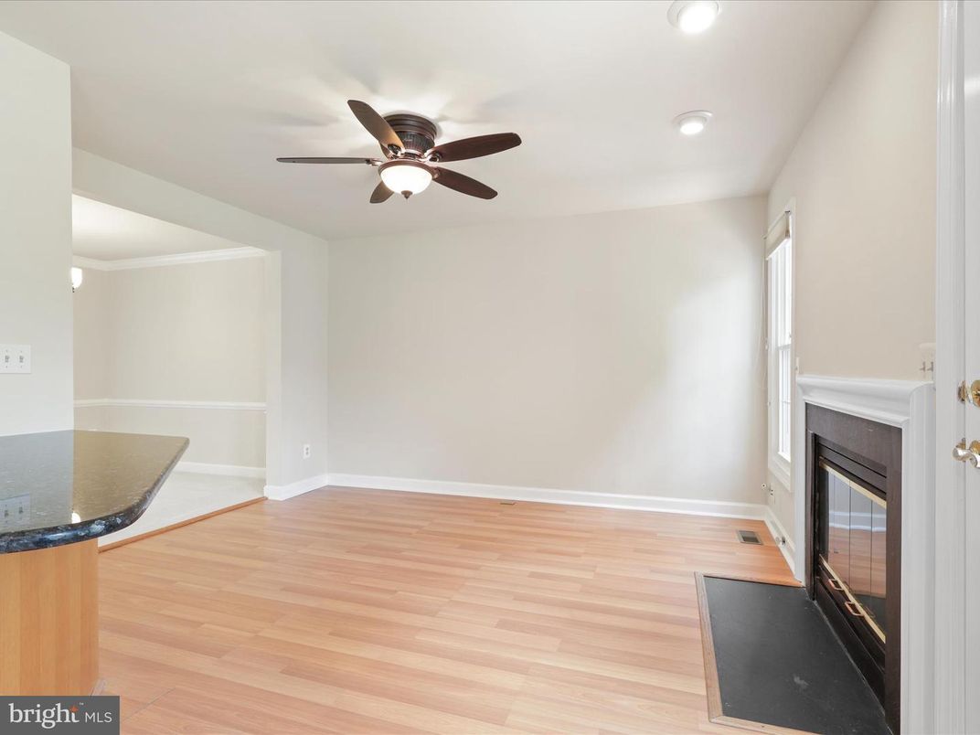 Fireplace, Interior, Recessed Lighting, Wood Texture Flooring
