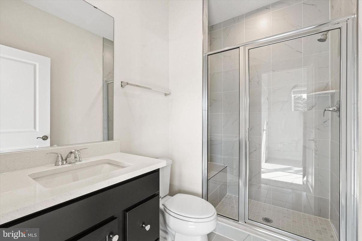 Bathroom, Glass Shower, Interior, Marble Walls
