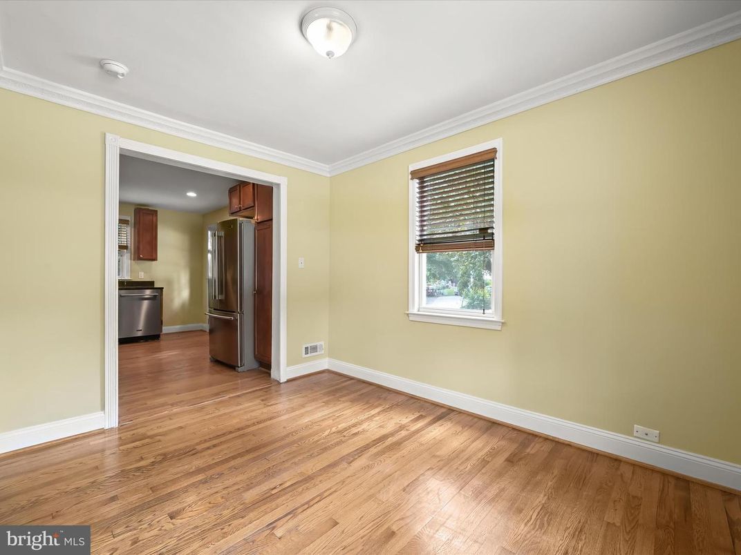 Empty room, Interior, Kitchen, Recessed Lighting, Wood Texture Flooring