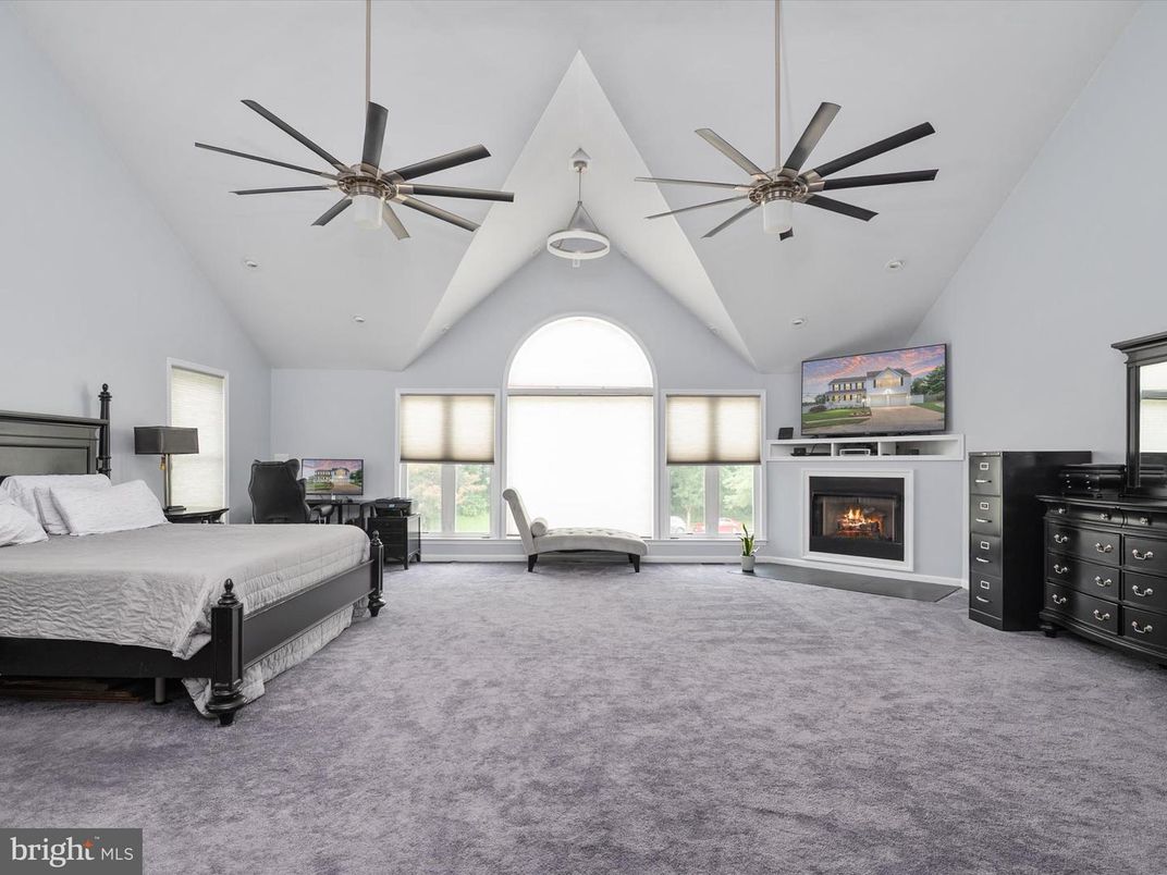 Bedroom, Fireplace, Interior