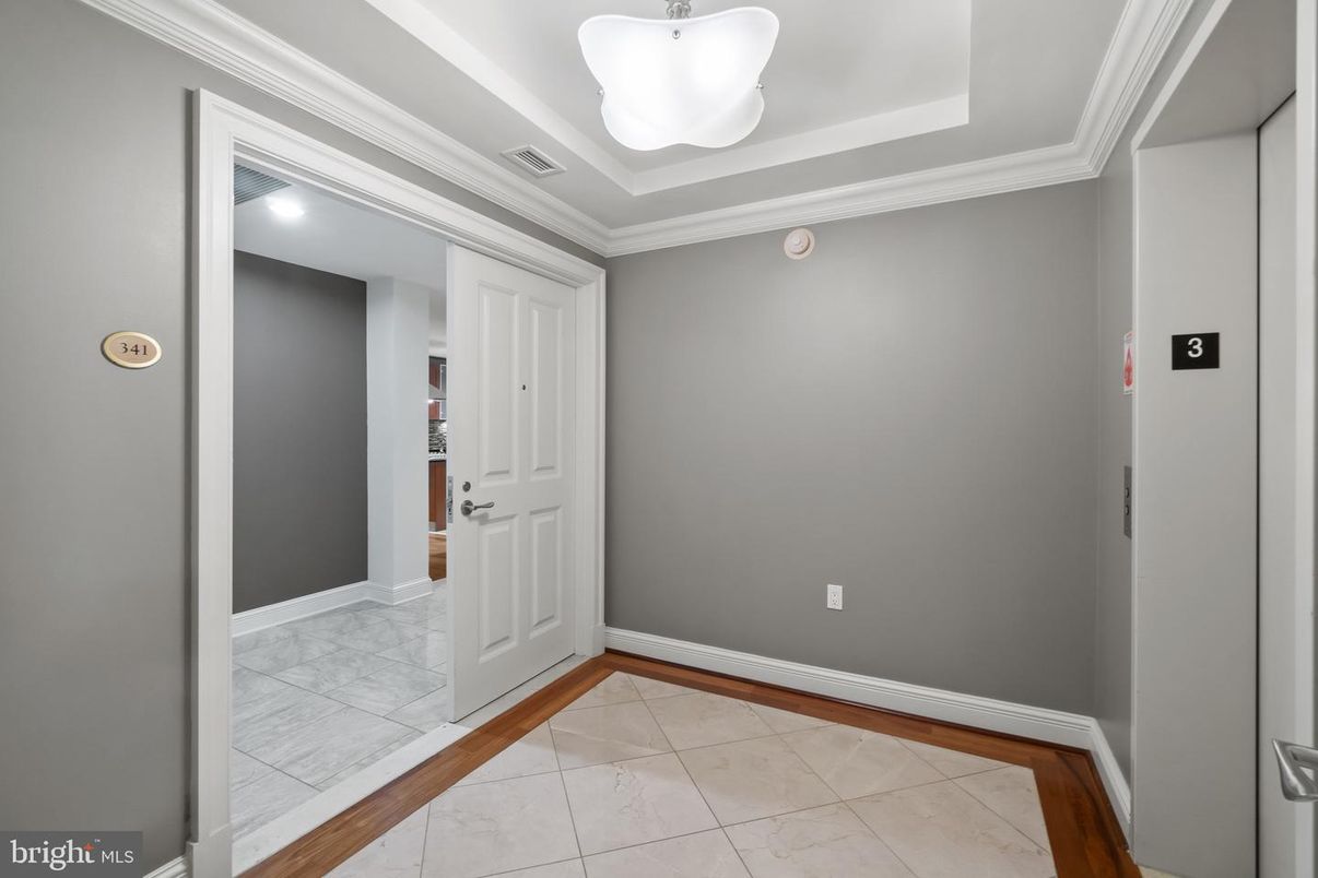 Elevator, Interior, Marble, Recessed Lighting