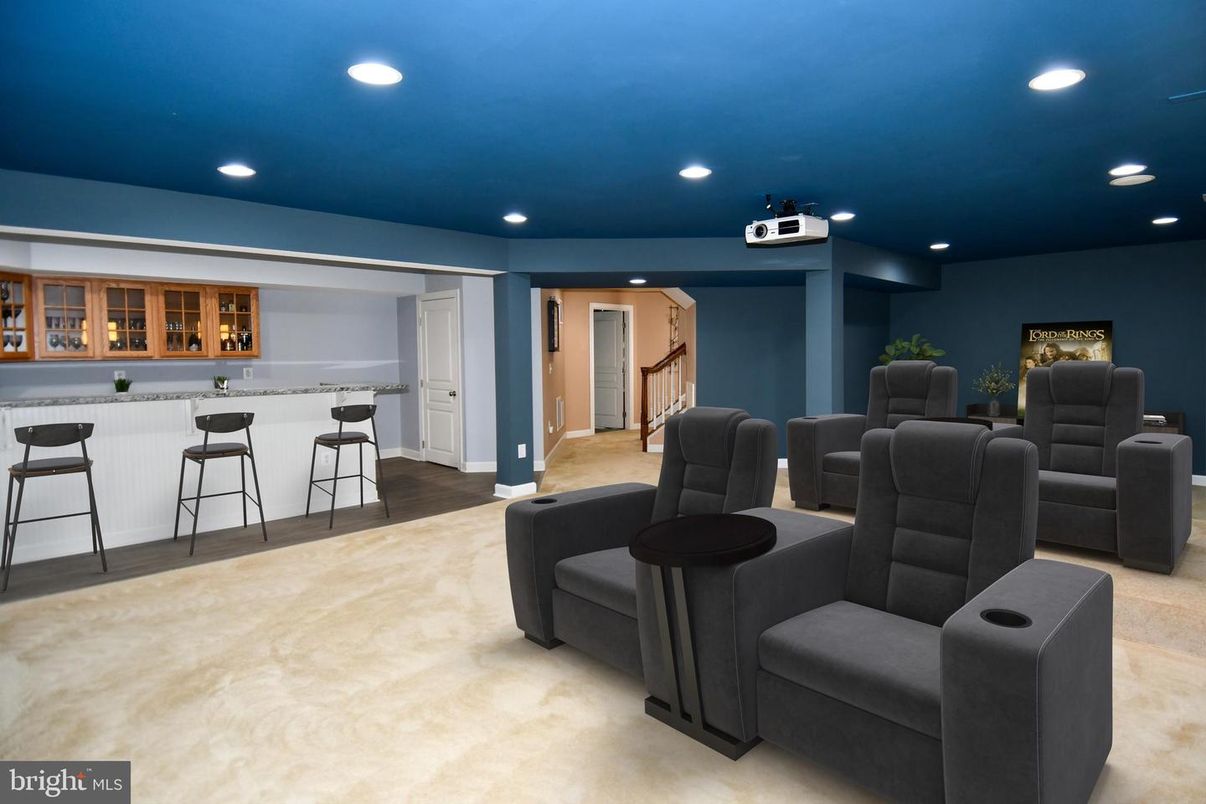 Home Theatre Room, Interior, Recessed Lighting, Theatre Room