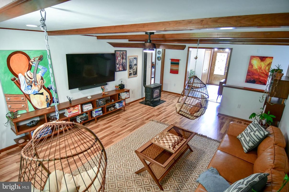 Interior, Living room, Wooden Beams, Wood Texture Flooring