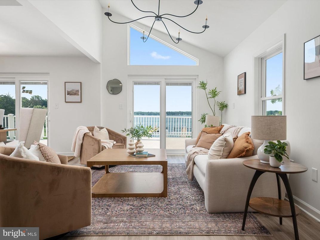 Chandelier, Interior, Living room, Water, Wood Texture Flooring