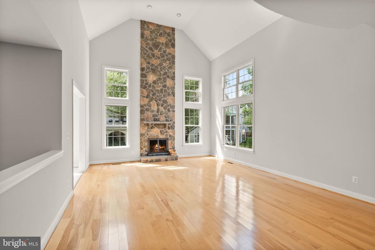 Empty room, Fireplace, Interior, Wood Texture Flooring