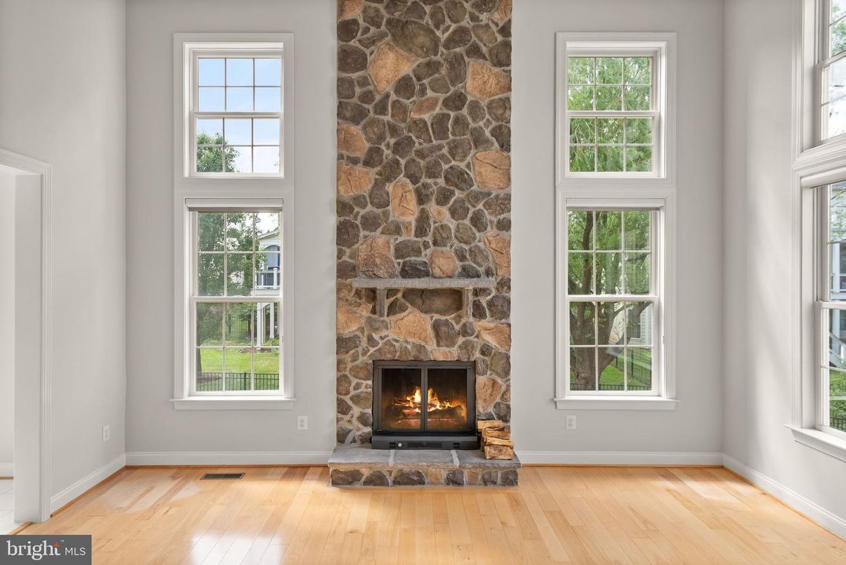 Fireplace, Interior, Stone Walls, Wood Texture Flooring