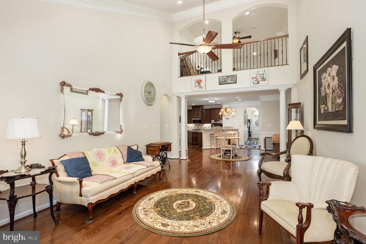 Dining room, Interior, Kitchen, Living room, Recessed Lighting, Stainless Steel Appliances, Wood Texture Flooring