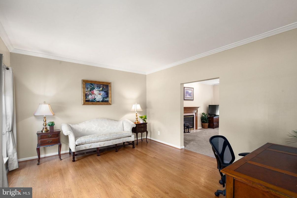 Fireplace, Home Office, Interior, Wood Texture Flooring