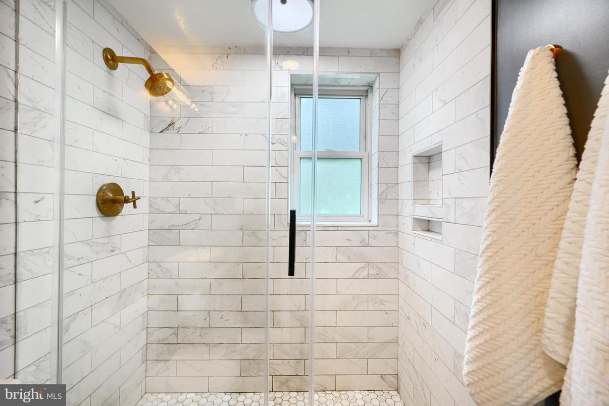 Bathroom, Glass Shower, Interior, Marble Walls