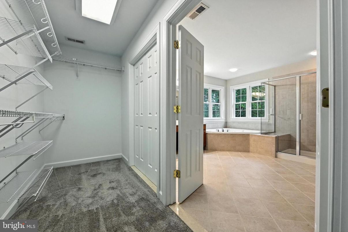 Bathroom, Glass Shower, Interior, Recessed Lighting, Walk-in Closets