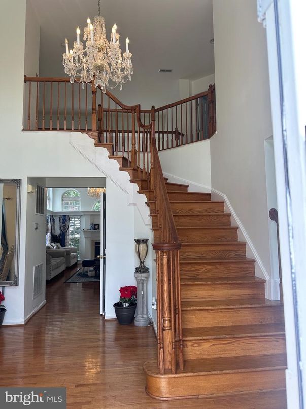 Chandelier, Interior, Wood Texture Flooring