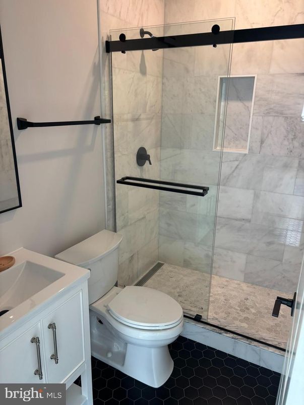 Bathroom, Glass Shower, Interior, Marble Walls