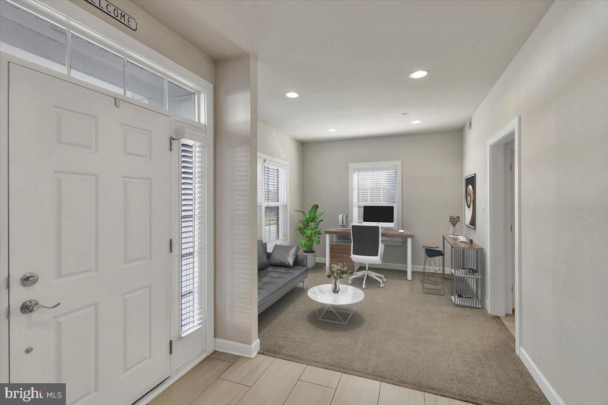 Home Office, Interior, Recessed Lighting
