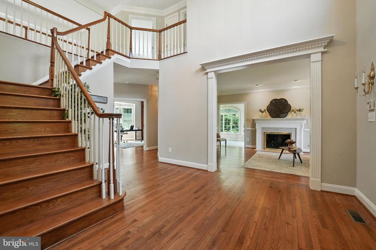 Fireplace, Interior, Recessed Lighting, Wood Texture Flooring