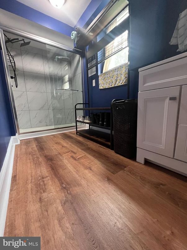 Interior, Marble Walls, Wood Texture Flooring