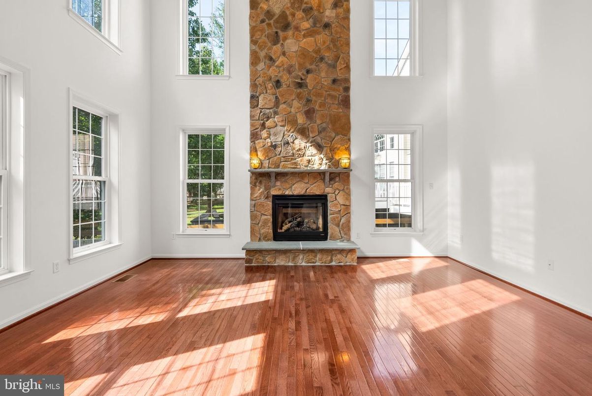 Fireplace, Interior, Stone Walls, Wood Texture Flooring