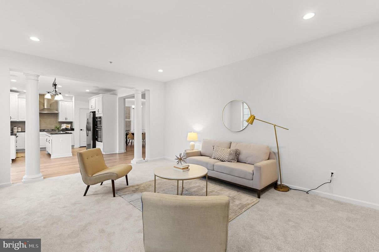 Interior, Kitchen, Living room, Pendant Lights, Recessed Lighting, Stainless Steel Appliances, Wood Texture Flooring
