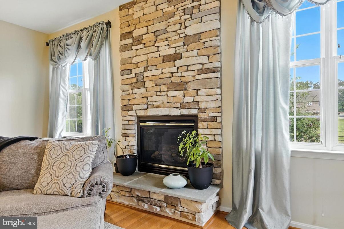 Fireplace, Interior, Stone Walls, Wood Texture Flooring
