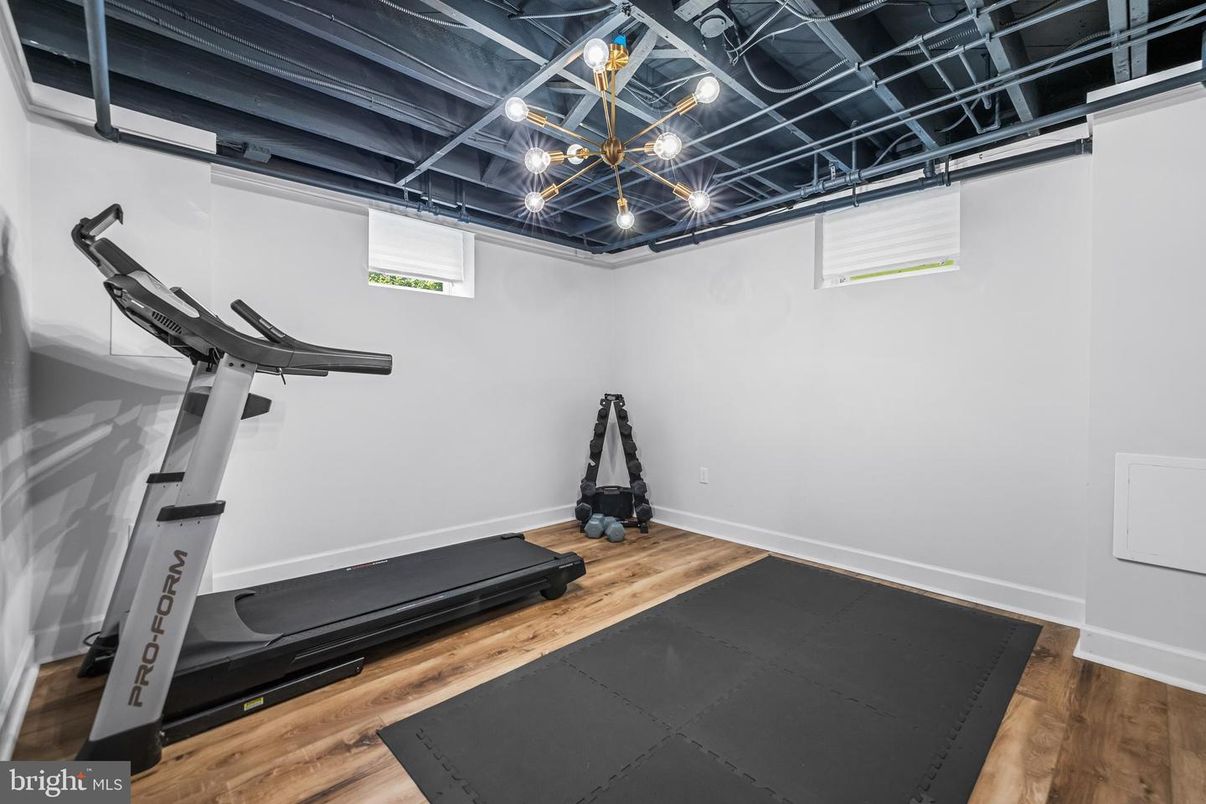Fitness Equipment, Interior, Wood Texture Flooring