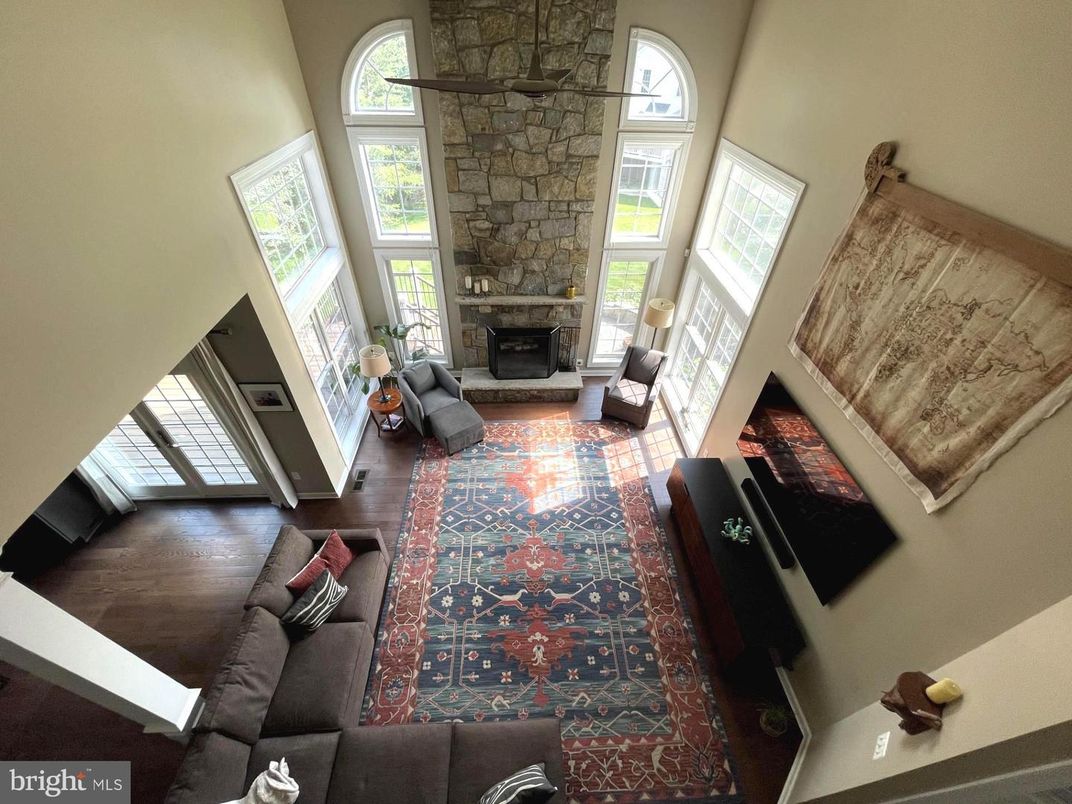 Fireplace, Interior, Living room, Stone Walls, Wood Texture Flooring