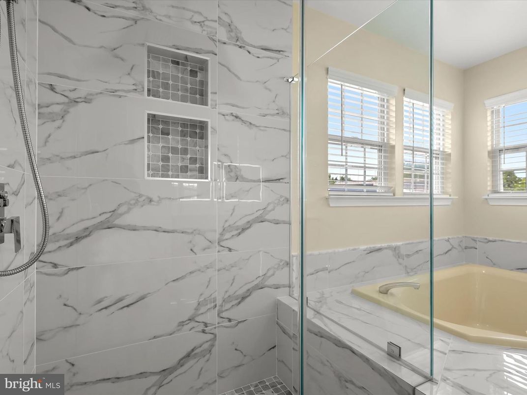 Bathroom, Glass Shower, Interior, Marble Walls