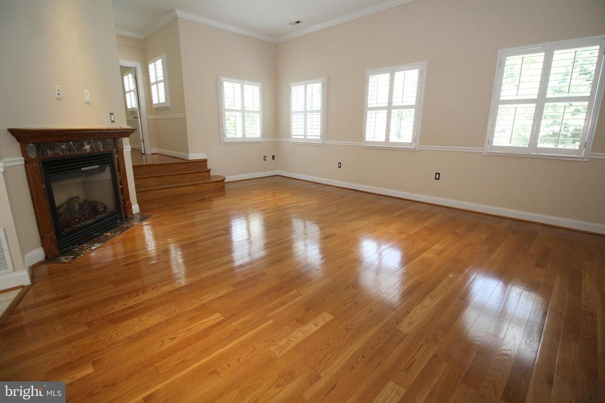 Empty room, Fireplace, Interior, Wood Texture Flooring